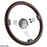 Forever Sharp Classic Chrome Steering Wheel - Dark Wood