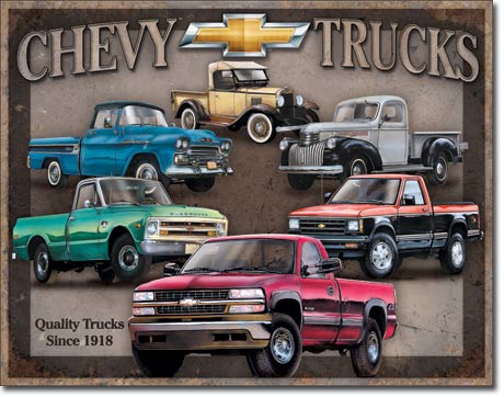 Metal Sign - Chevy Trucks Tribute
